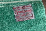 Vintage Foxford wool blanket rare green