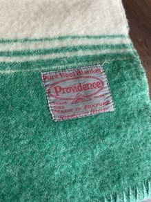 Vintage Foxford wool blanket rare green
