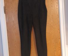 Gallery Soft Black Faux Suede Trousers.    S. 12. Nrw.