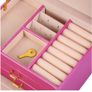 BRAND NEW 3 Layer Velvet PU Jewelry Box Organizer Image 4