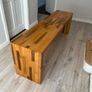 solid tiger wood bench Image 2