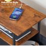 Narrow Bedside Table with Charging Station 2 Image 5