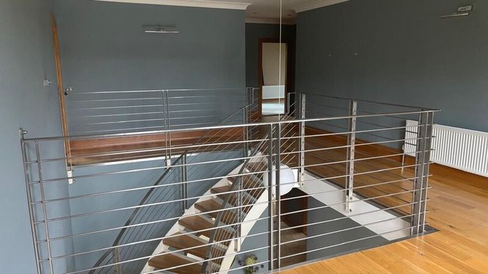 Stainless steel staircase