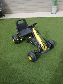 As New Go Racing Go Kart Black and Yellow