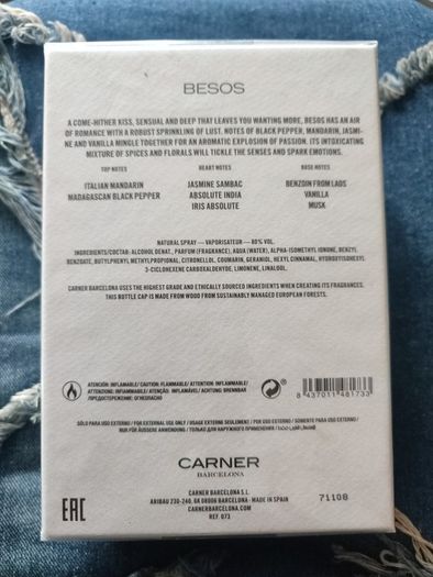 Besos Carner Barcelona niche perfume new sealed 100 ml free shipping