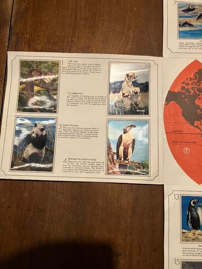Vintage Shell WWF Shell Wild Animal Cards