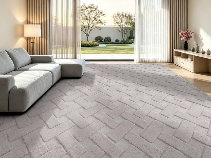 Modern Fluffy Rugs Living Room, 120x160cm, Silver Grey  Anti Slip Soft Carpet, Machine Washable Non-Shedding Durable Area Rugs for Bedroom Kids Room