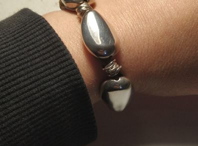 Sterling Silver and Leather Bracelet