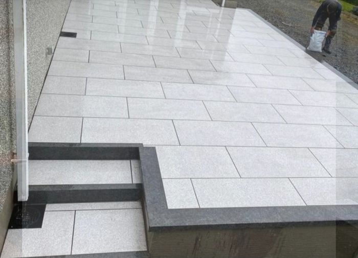 Tiles... Black granite tiles... indoors outdoor floor bathroom kitchen backsplash skirting