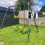 2m Metal Swing Set with Trapeze Rings and Disc Swing Image 2