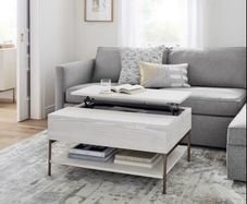 West Elm coffee table with storage