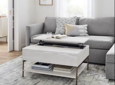 West Elm coffee table with storage