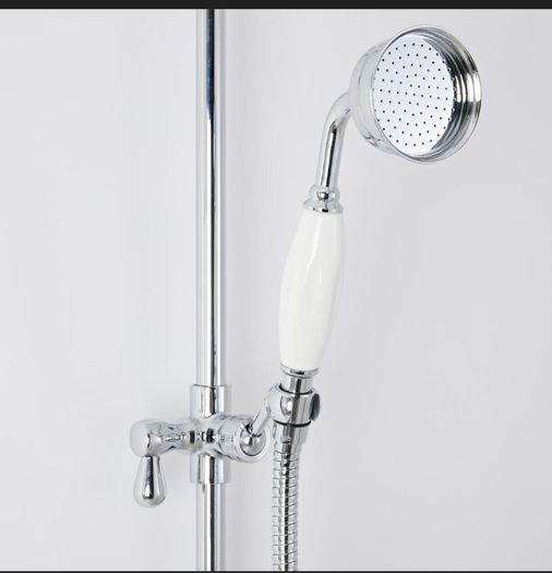 Victorian thermostatic rainfall shower chrome