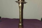 Antique solid brass candle holder