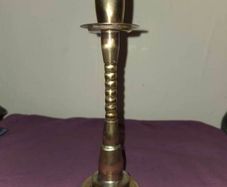 Antique solid brass candle holder