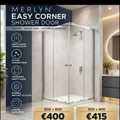 Merlyn easy corner shower door chrome see below