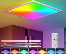 Ceiling Light with Remote, 12 Inch 24W Dimmable Led Flush Mount Ceiling Light Fixture 3000K-6500K Modern Square White Panel Lamp for Bedroom Kidroom Party Festival (FREE POSTAGE)