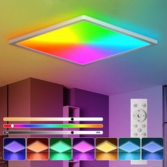 Ceiling Light with Remote, 12 Inch 24W Dimmable Led Flush Mount Ceiling Light Fixture 3000K-6500K Modern Square White Panel Lamp for Bedroom Kidroom Party Festival (FREE POSTAGE)
