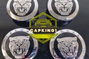 4 x Jaguar Centre Caps (Black) FREE POST
