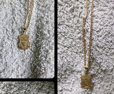 liverpool fc 9ct gold chain and pendant
