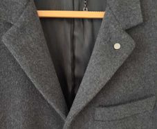 SANDRO Coat men XS grey great quality wool cashmere and condition