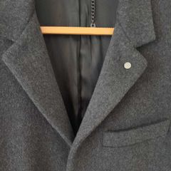 SANDRO Coat men XS grey great quality wool cashmere and condition