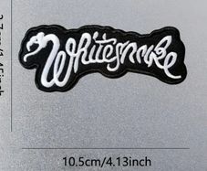 White Snake Embroidered Patch