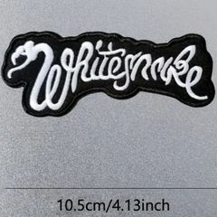 White Snake Embroidered Patch