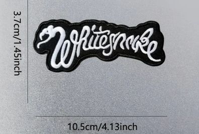 White Snake Embroidered Patch