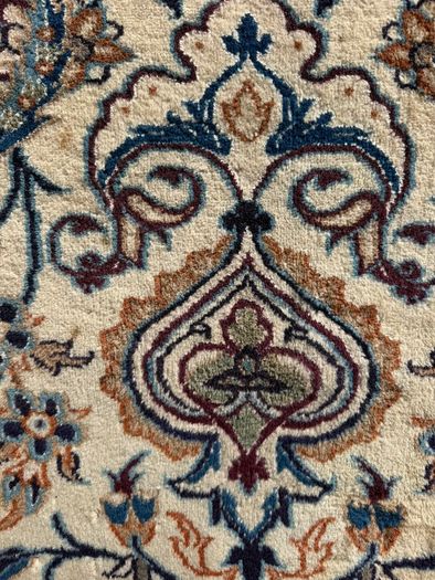 Elegant Large Persian Nain Rug | Hand-Knotted Wool | 343cm X 250cm