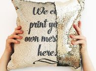 main image for ad Personalised Sequin Reveal Cushion Cover Any Message