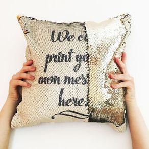 Personalised Sequin Reveal Cushion Cover Any Message