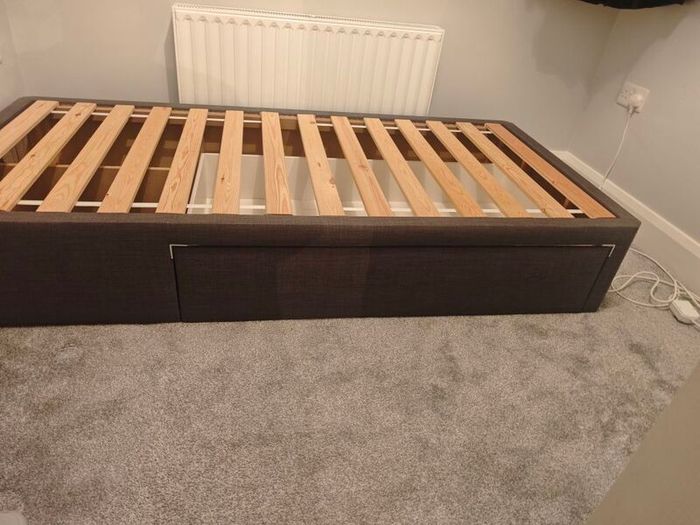 Grey Single Bed