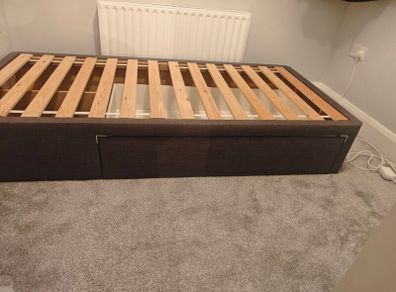 Grey Single Bed