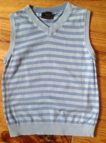 Age 2-3 NEXT Blue Striped Sleeveless Jumper
