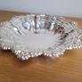 Vintage English silver plate Ornate  Floral Serving Dish Tray Image 3