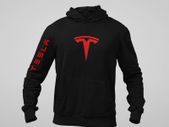 Hoodie Tesla Logo printed tesla hoodie for adults and kids great gift present idea