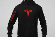 Hoodie Tesla Logo printed tesla hoodie for adults and kids great gift present idea
