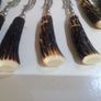Antique Set of 4 Genuine Stag/Antler Handle Steak Knives and Forks. Made In Sheffield England Image 4