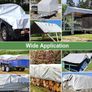 Thick 180 Resistant Outdoor Waterproof Tarpaulin 2m x 3m, Frost-Resistant, UV Protection PE Plastic Tarp for Garden, Gazebo, Camping, Furniture, Shed 2mx3m Image 3