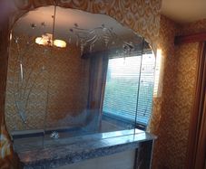 Large Vintage 1960s-Style Wall Mirror with Star Ornaments & Crystal Pendants. Dublin