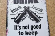 Retro metal sign