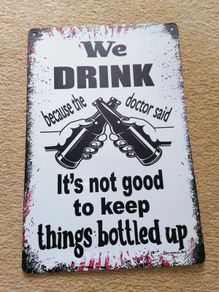 Retro metal sign