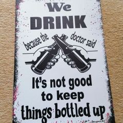 Retro metal sign