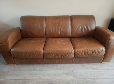 Fine Italian leather couch  and optional loveseat