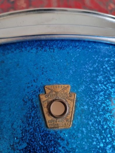 Ludwig Jazz Fest Snare Drum 14 x 5 Blue Sparkle Keystone 1960s
