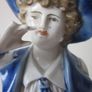 Antique Blue/White  Victorian Boy/Girl  Bisque Figurines  circ 1800s Image 8