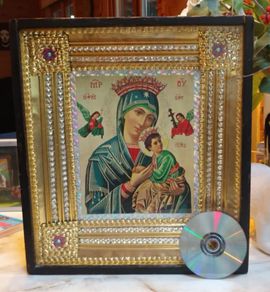 Unfinished Our Lady of Perpetual Succour, framed, D18