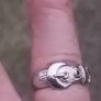 Vintage Irish Sterling Silver Buckle Ring Image 3
