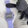 Award Winning CigaDesign X Series Automatic Ceramic Square Watch in Lilac Image 3